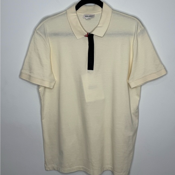 Alexander McQueen Cotton Pique Polo Vanilla Men’s Medium